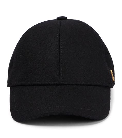 Shop Saint Laurent Felt Baseball Cap 